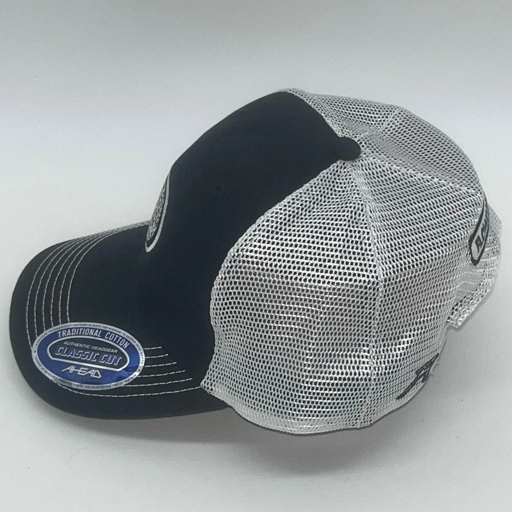 Mens Ahead Headgear Flowcode QR Code‎ Trucker Hat Black SnapBack